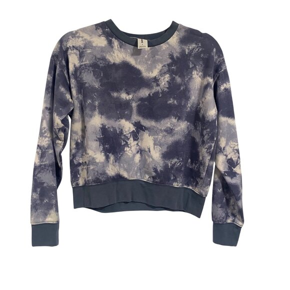 Abound Women's Tie Dye Cropped Sweatshirt Size S Blue‎ White - Picture 1 of 6